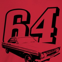 1964 Comet Three Quarter Angle View With Year Light Color T Shirt