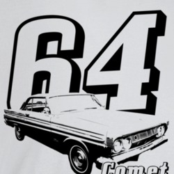 1964 Comet Three Quarter Angle View With Year And Model Name Light Col