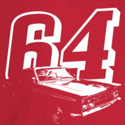 1964 Comet Three Quarter Angle View With Year Dark Color T Shirt