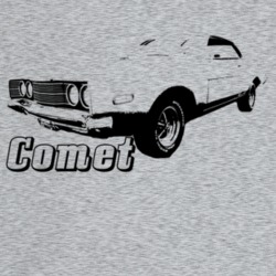 1968 Comet Three Quarter Angle View With Model Name Light Color T Shir