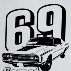 1969 Comet Three Quarter Angle View With Year And Model Name Light Col