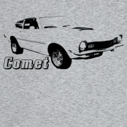 1970 Comet Three Quarter Angle View With Model Name Light Color T Shir