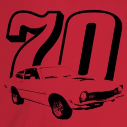 1970 Comet Three Quarter Angle View With Year Light Color T Shirt