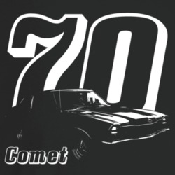 1970 Comet Three Quarter Angle View With Year And Model Name Dark Colo