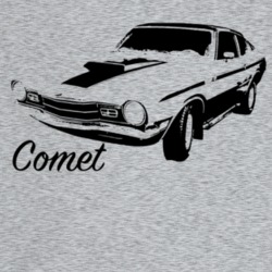 1971 Comet Three Quarter Angle View With Model Name Light Color T Shir