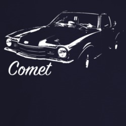 1971 Comet Three Quarter Angle View With Model Name Dark Color T Shirt