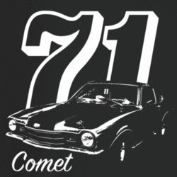 1971 Comet Three Quarter Angle View With Year And Model Name Dark Colo