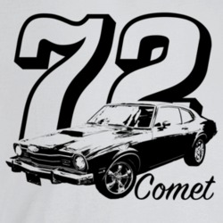 1972 Comet Three Quarter Angle View With Year And Model Name Light Col