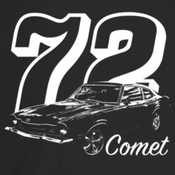 1972 Comet Three Quarter Angle View With Year And Model Name Dark Colo