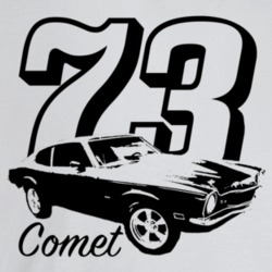 1973 Comet Three Quarter Angle View With Year And Model Name Light Col