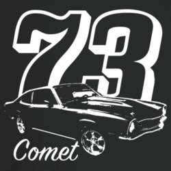 1973 Comet Three Quarter Angle View With Year And Model Name Dark Colo