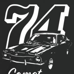 1974 Comet Three Quarter Angle View With Year And Model Name Dark Colo