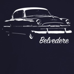 1954 Belvedere Three Quarter Angle View With Model Name Dark Color T S