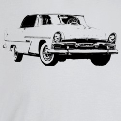 1956 Belvedere Three Quarter Angle View Light Color T Shirt