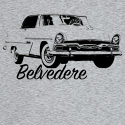 1956 Belvedere Three Quarter Angle View With Model Name Light Color T 