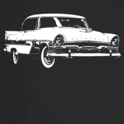 1956 Belvedere Three Quarter Angle View Dark Color T Shirt