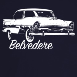 1956 Belvedere Three Quarter Angle View With Model Name Dark Color T S
