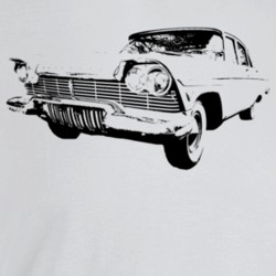 1957 Belvedere Three Quarter Angle View Light Color T Shirt