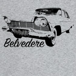 1957 Belvedere Three Quarter Angle View With Model Name Light Color T 