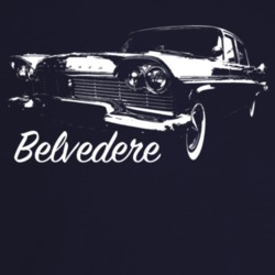 1957 Belvedere Three Quarter Angle View With Model Name Dark Color T S