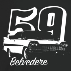 1959 Belvedere Three Quarter Angle View With Year And Model Name Dark 