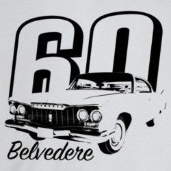 1960 Belvedere Three Quarter Angle View With Year And Model Name Light
