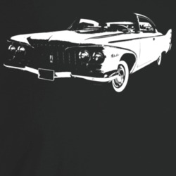 1960 Belvedere Three Quarter Angle View Dark Color T Shirt