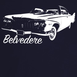 1960 Belvedere Three Quarter Angle View With Model Name Dark Color T S