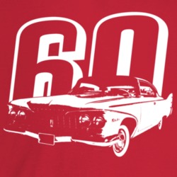 1960 Belvedere Three Quarter Angle View With Year Dark Color T Shirt