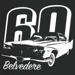 1960 Belvedere Three Quarter Angle View With Year And Model Name Dark 