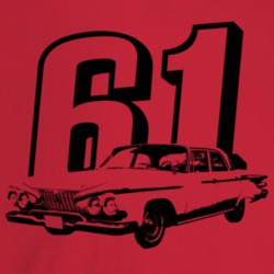 1961 Belvedere Three Quarter Angle View With Year Light Color T Shirt