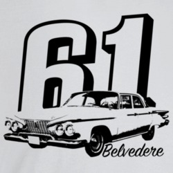 1961 Belvedere Three Quarter Angle View With Year And Model Name Light