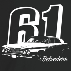 1961 Belvedere Three Quarter Angle View With Year And Model Name Dark 