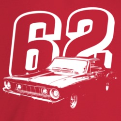 1962 Belvedere Three Quarter Angle View With Year Dark Color T Shirt