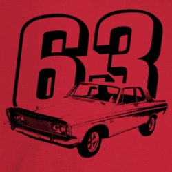1963 Belvedere Three Quarter Angle View With Year Light Color T Shirt