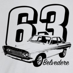 1963 Belvedere Three Quarter Angle View With Year And Model Name Light