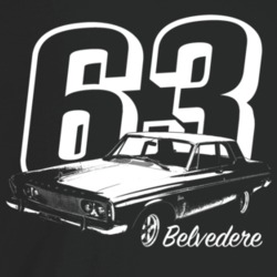 1963 Belvedere Three Quarter Angle View With Year And Model Name Dark 