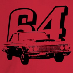 1964 Belvedere Three Quarter Angle View With Year Light Color T Shirt