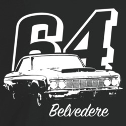 1964 Belvedere Three Quarter Angle View With Year And Model Name Dark 