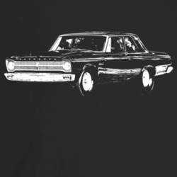 1965 Belvedere Three Quarter Angle View Dark Color T Shirt
