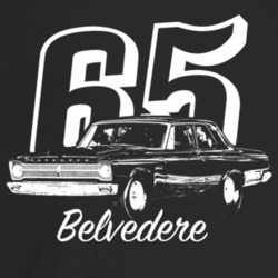 1965 Belvedere Three Quarter Angle View With Year And Model Name Dark 