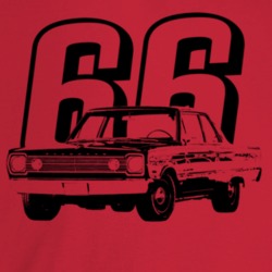 1966 Belvedere Three Quarter Angle View With Year Light Color T Shirt