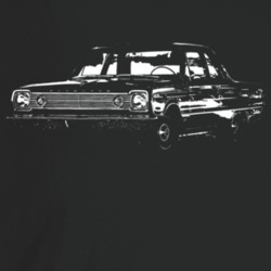 1966 Belvedere Three Quarter Angle View Dark Color T Shirt