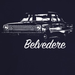 1966 Belvedere Three Quarter Angle View With Model Name Dark Color T S