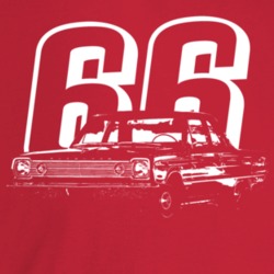 1966 Belvedere Three Quarter Angle View With Year Dark Color T Shirt