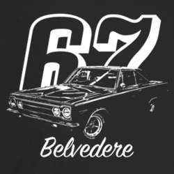 1967 Belvedere Three Quarter Angle View With Year And Model Name Dark 