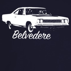 1968 Belvedere Three Quarter Angle View With Model Name Dark Color T S