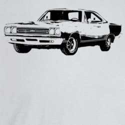 1969 Belvedere Gtx Three Quarter Angle View Light Color T Shirt