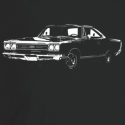 1969 Belvedere Gtx Three Quarter Angle View Dark Color T Shirt