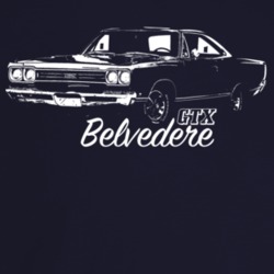 1969 Belvedere Gtx Three Quarter Angle View With Model Name Dark Color